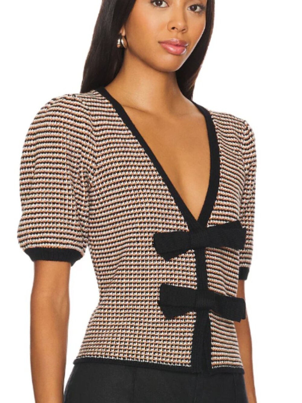 REVOLVE 525 Cropped Cardigan Top with Bows